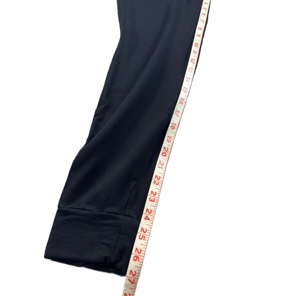 Soma WKND Soft Brushed Terry Jogger Size M Pants Black Pockets Drawstring Casual - Picture 7 of 9
